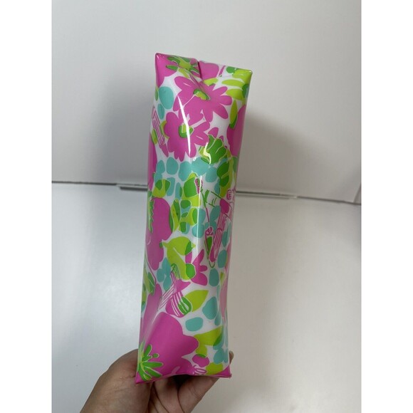 Lilly Pulitzer Bundle Lot Of 2 Vinyl Estee Lauder Zip Bags & Notebook - Picture 4 of 14